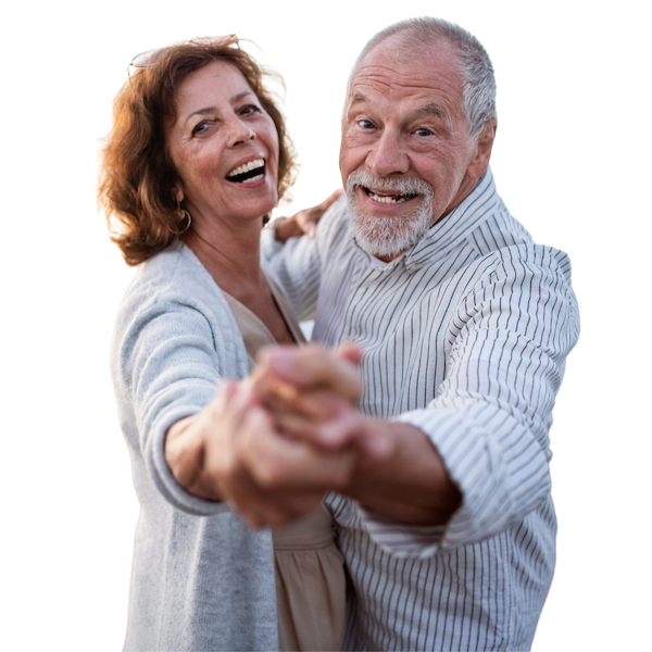 Happy Seniour Couple Dancing in Dollard-des-O, QC